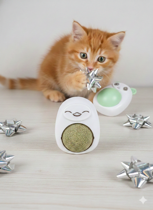 Pelota de Hierba Gatera Natural: Aliento Fresco y Diversión para tu Gato.