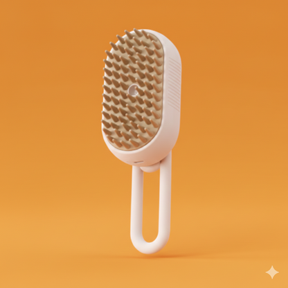 Cepillo para mascotas a vapor - suaviza y proteje el pelaje de peludo-3n1